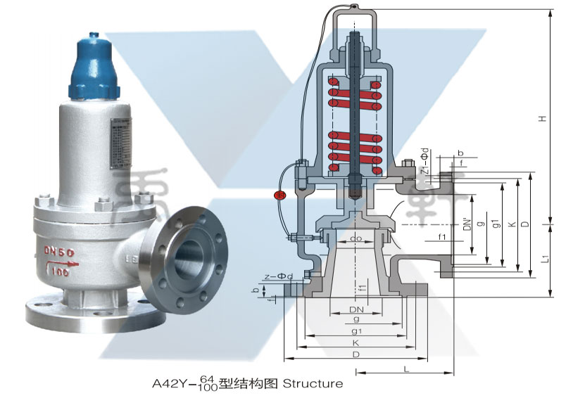 A42Y-100C弹簧全启封闭式安全阀(图1)