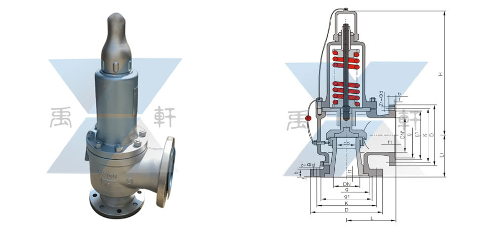 A42Y-16P-DN100不锈钢弹簧式安全阀(图1)